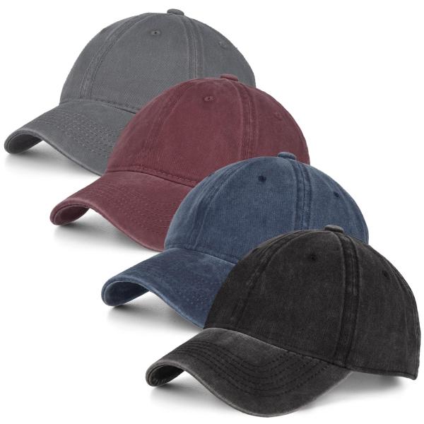 【並行輸入品】Washed Cotton Vintage Baseball Cap Sun Hats...