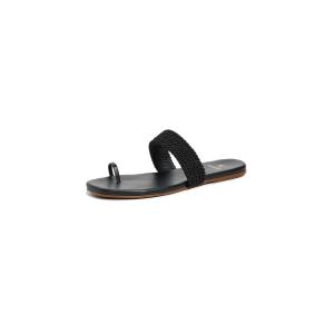 【並行輸入品】KAANAS レディース バンデラ トゥ リング サンダル, ブラック, 9 KAANAS Women's Banderas To