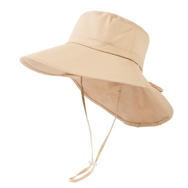 【並行輸入品】Large Big Head Women Cotton Sun Hat UPF 50+...