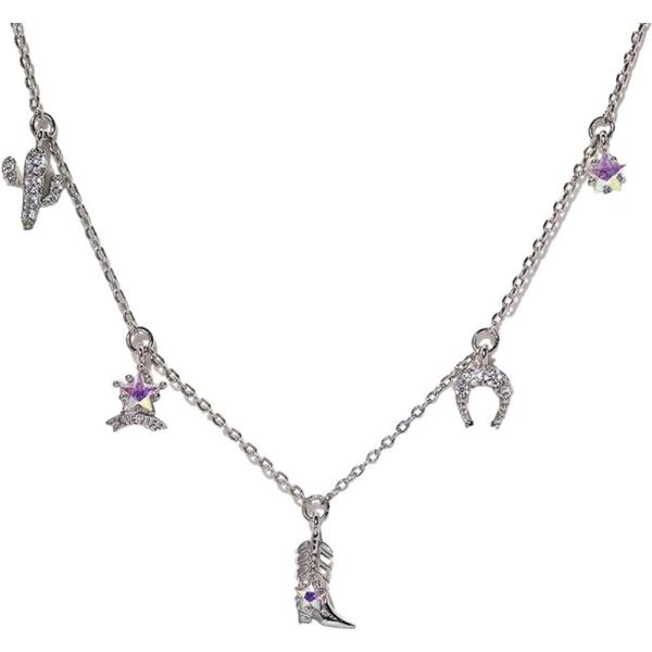 【並行輸入品】JAVARNV Cowboy Boot Necklace Western Neckla...