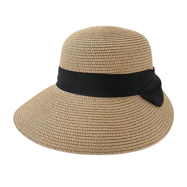 【並行輸入品】Women Wide Brim Straw Beach Hat Sun Visor H...