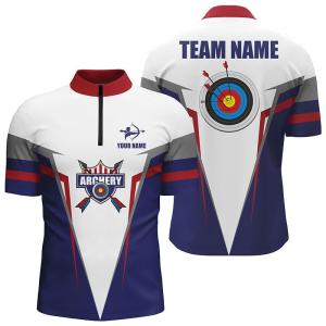 【並行輸入品】Generic Customized 3D Archery Jerseys Men Quarter Zip Shirts Cus
