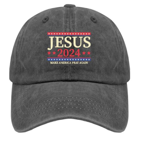 【並行輸入品】Jesus 2024 MAGA Cap 80s Hat Pigment Black H...