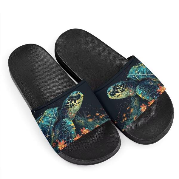 【並行輸入品】Howilath 3D Sea Turtle Pattern Sandals for ...