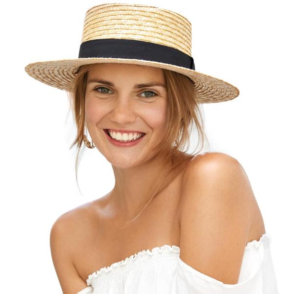 【並行輸入品】Straw Sun Hat for Women Summer Beach Boater...