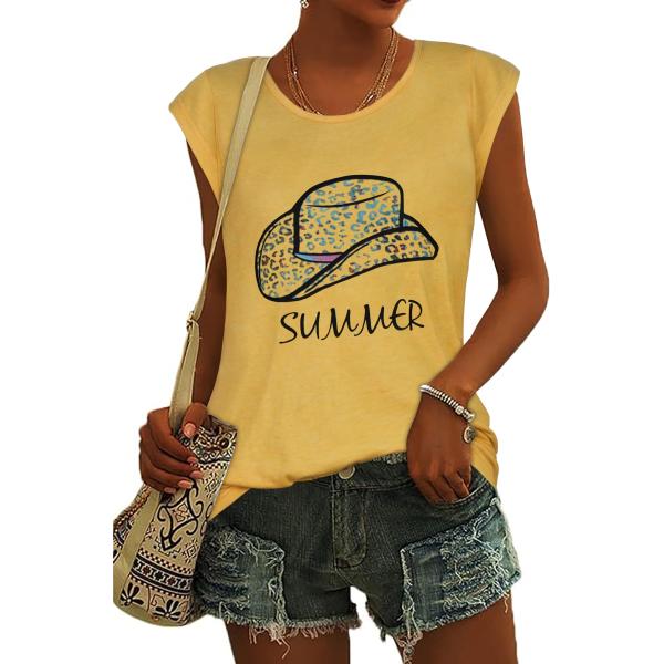【並行輸入品】JOELLYUS Women's Sleeveless Tops Summer Tan...