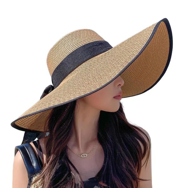 【並行輸入品】FANCHDKEO Women's Big Straw Hats, Summer Ov...