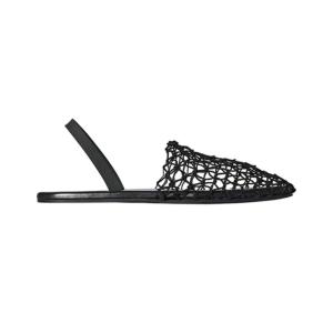 【並行輸入品】KAOBIO レディース ファッション スリングバック メッシュ フラット ホローアウト フィッシュネット バレエ フラット スリ