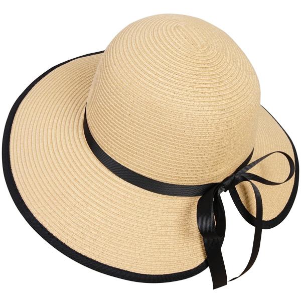 【並行輸入品】Sun Hats for Women, Straw Sun Visor Hats UP...