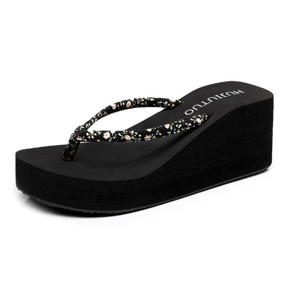 【並行輸入品】AMMTY Wedges Flip Flop Sandals Printed Beac...