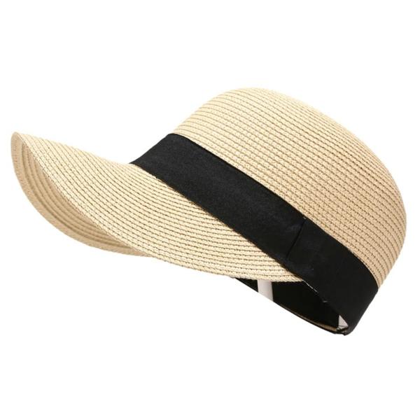 【並行輸入品】Straw Baseball Cap for Women Breathable UPF...