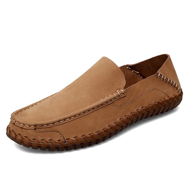 【並行輸入品】NIYAOSM Men's Loafers Leather Business Boat...