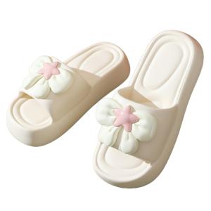 【並行輸入品】[ZNEL] かわいい蝶ネクタイの花と星の枕スリッパ 女性用 滑り止め｜クッション性のある厚底サンダル｜速乾性浴室サンダル ハウス