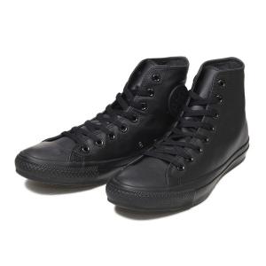 コンバース CONVERSE レザーオールスター ハイ LEATHER ALL STAR HI BLACK_MONO｜abc-martnet