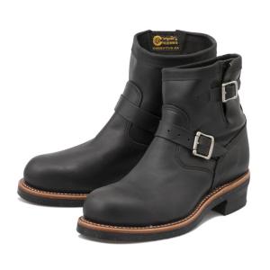 CHIPPEWA チペワ 7 STEEL TOE ENGINEER 7インチ スティールトゥ エンジニアブーツ 1901M10　BLACK WHIRLWIND｜abc-martnet