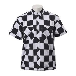 VANSアパレル ヴァンズ 半袖シャツ Checker S/S Shirt VA18SS-MS02 WHITE｜abc-martnet