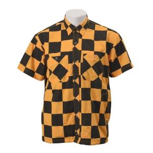 VANSアパレル ヴァンズ 半袖シャツ Checker S/S Shirt VA18SS-MS02 ORANGE｜abc-martnet
