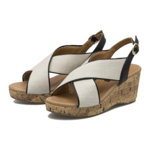 レディース NUOVO ヌオーヴォ サンダル CROSS WEDGE 6.5 クロス ウェッジ 6.5cm NE60155　NATURAL