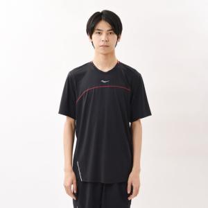 Sauconyアパレル サッカニー M DRAFTY SHORT SLEEVE ランニングシャツ SAM800214-BK　BLACK｜abc-martnet