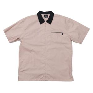 VANS ヴァンズ M VANS ZIP BOWLING SHIRT ショートスリーブ 121H1060400 BEIGE｜abc-martnet