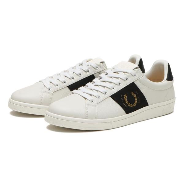 FRED PERRY フレッドペリー B721 TEXTURED LEATHER/BRANDED B...