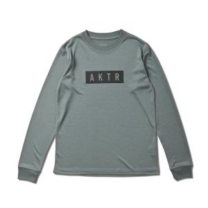 AKTR アクター KIDS LOGO L/S SPORTS TEE ロングスリーブ 222-059005 GREEN｜abc-martnet