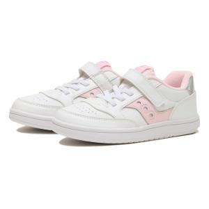 キッズ SAUCONY サッカニー (17-22)JAZZ COURT A/C ジャズコート SK167419 WHITE/PINK｜abc-martnet