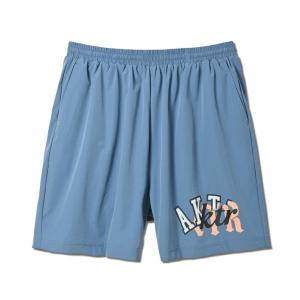 AKTR アクター MIXTURE LOGO SHORT WIDE PANTS ショートパンツ 123-017002 BLUE｜abc-martnet