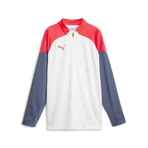 PUMA ウェア プーマ ウェア M INDIVIDUALCUP 1/4 ZIP TOP JR ロングスリーブ 658882 53WHT/INKY BLUE｜abc-martnet