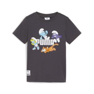 キッズ PUMA プーマ K THE SMURFS GRAPHIC TEE ショートスリーブ 622981 13DARK COAL｜abc-martnet