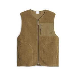 PUMA プーマ M CLASSICS SHERPA VEST KNITTED JACKET 625228 93CHOCOLATE｜abc-martnet