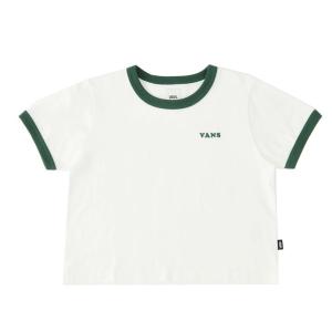 VANS ヴァンズ W VANS Logo Ringer TEE ショートスリーブ 124R3011200 ABC-MART限定 GREEN｜abc-martnet