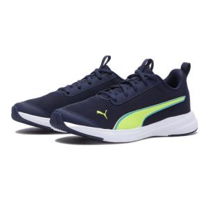 ジュニア PUMA プーマ 22-245 RICKIE RUNNER NU JR リッキー ランナー NU JR 397234 ABC-MART限定 *01NAVY/LIME. P｜abc-martnet