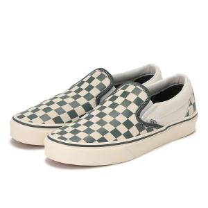 VANS ヴァンズ CLASSIC SLIP-ON クラシックスリッポン VN000BVZBGN CHK GRN/T. WHT｜abc-martnet