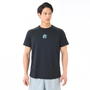 UNDER ARMOUR アンダーアーマー M CURRY Tech Logo SS T-Shirt ショートスリーブ 1384724 001BLK/SKB｜abc-martnet