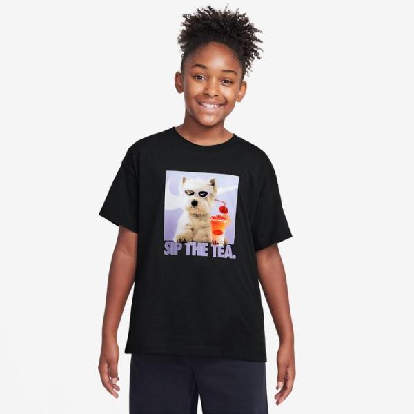 キッズ NIKE ナイキ K PHOTO TEE ショートスリーブ HQ2337 010BLK