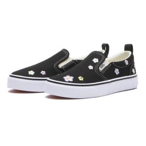キッズ VANS ヴァンズ 17-22(H) SLIP ON スリッポン V98PS EB.FLW BLK/WHT/FLW