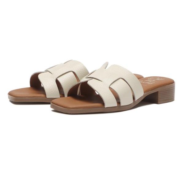 レディース OH! MY SANDALS オーマイサンダルズ SQUARE LEATHER MULE...