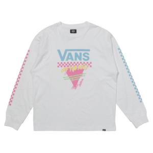 VANS ヴァンズ M Neon Checker Racing L TEE ロングスリーブ 126R1022300 ABC-MART限定 WHITE