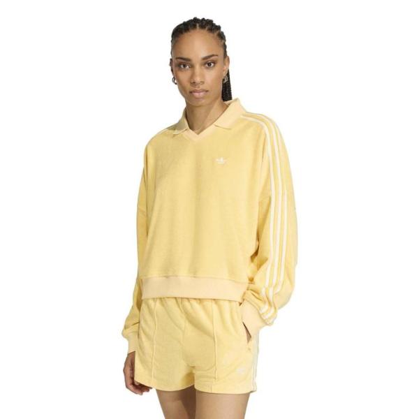 レディース adidas アディダス W TERRY TOWEL V NECK LS ロングスリーブ...