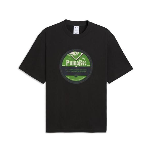 PUMA プーマ M GRAPHIC RECORD TEE ショートスリーブ 635699 01BK