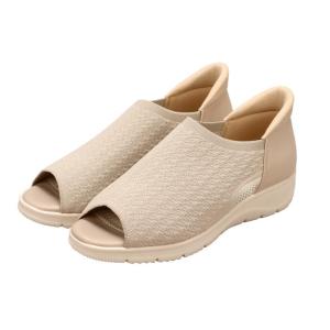 レディース PANSY パンジー HANDSFREE KNET OPENTOE-SHOES ハンズフリーニットシューサンダル ウェッジソール 4410 BEIGE