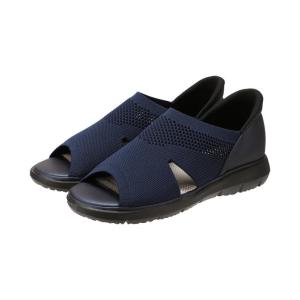 レディース PANSY パンジー HANDSFREE KNET OPENTOE-SHOES ハンズフリーニットシューサンダル フラットソール 4447 NAVY