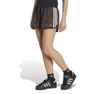 レディース adidas アディダス W SNAKE SATIN SHORTS(GFX INJ) ショートパンツ KX1896 EARTH/ACOFF｜ABC-MART Yahoo!店