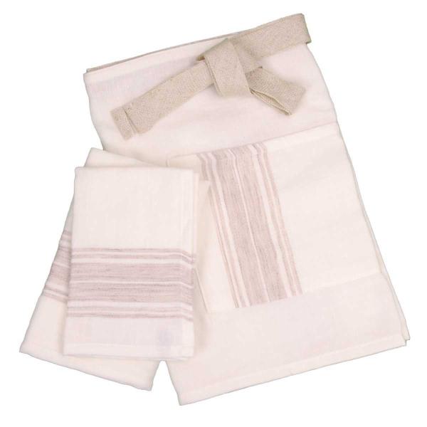 今治製 セット  Double line（ダブルライン） 今治 3点セット ストライプ柄 綿とリネン...