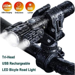 自転車 ライト led usb 充電式 モバイルバッテリー 5200mAh 明るい ヘッドライト テールライト 防水 ハンドル取り付け 工具不要 人気 おすすめ
