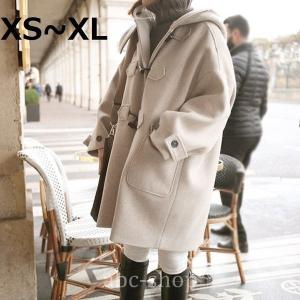 ダッフルコートレディースアウターフード付き通勤かわいい大きいサイズ防寒体系カバー冬wear.com