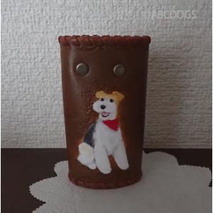 本革キーケース　ワイアーフォックステリア　ABCDOGS｜abcdogs