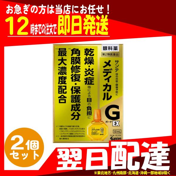 翌日配達 サンテメディカルガードEX 12mL x2個 目の炎症や眼病予防に 第2類医薬品