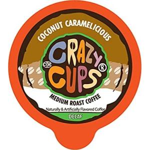Crazy Cups Flavored Single-Serve Coffee for Keurig K-Cups Makers, Decaf Coc